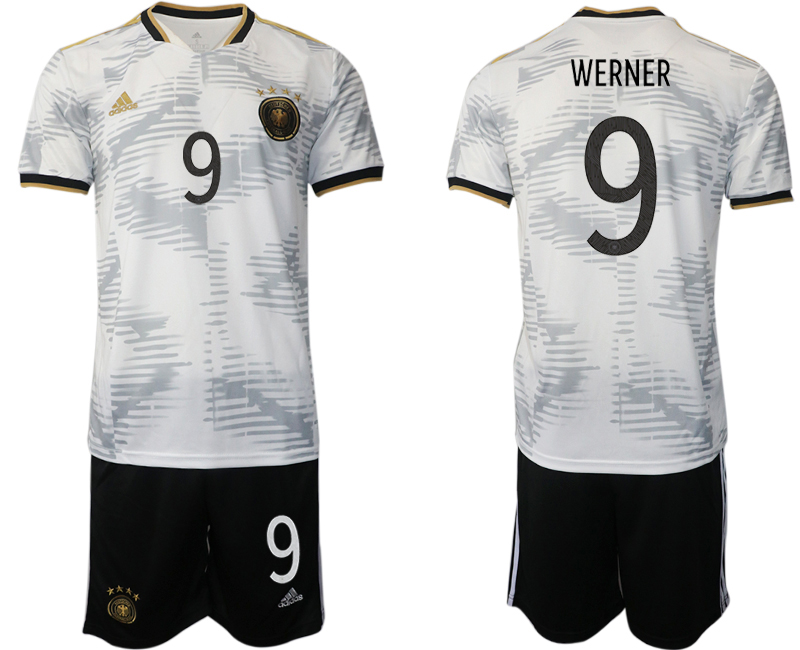 Cheap Men 2022 World Cup National Team Germany home white 9 Soccer Jersey